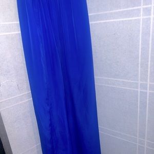 Long blue formal dress
